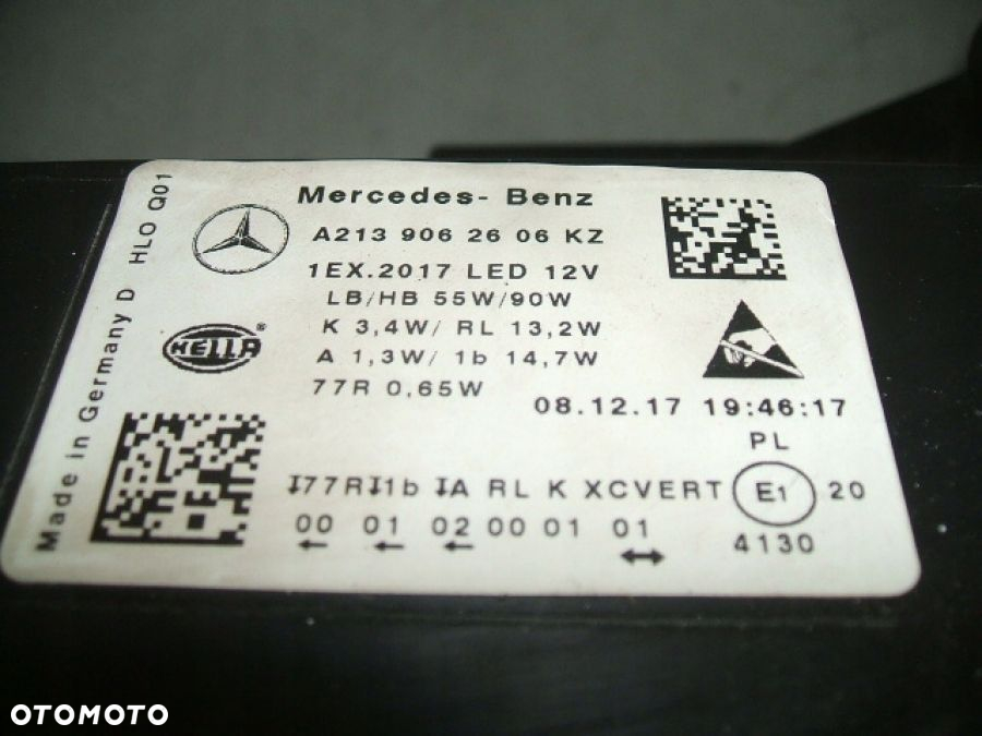 MERCEDES W213 E-klasa LAMPA prawa FULL LED MULTIBEAM A2139062606 - 7