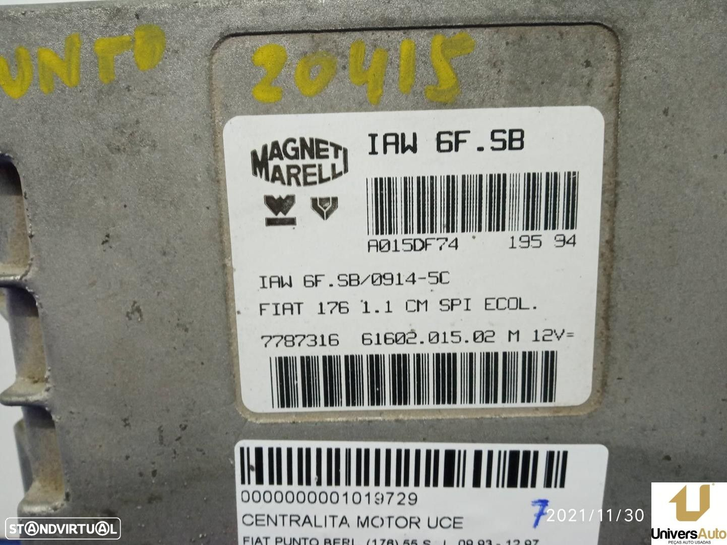 CENTRALINA MOTOR UCE FIAT PUNTO 1994 -7787316 - 2
