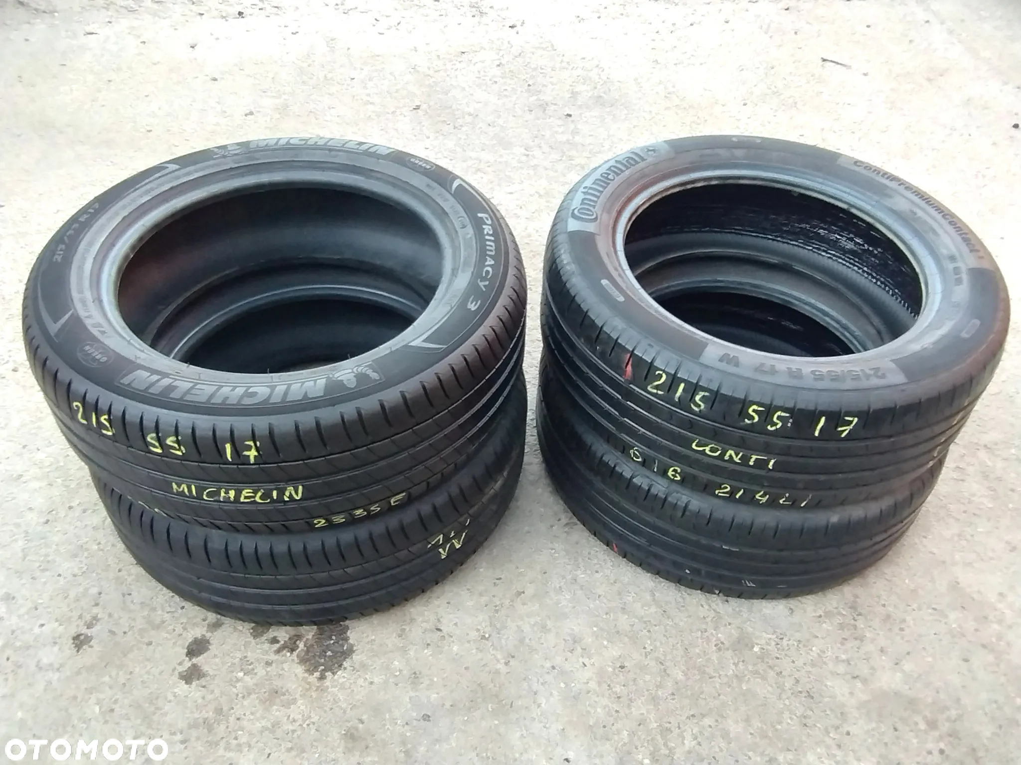 215/55R17 OPONY LETNIE Lato CONTINENTAL ContiPremiumContact 5 6mm PIRELLI CINTURATO P7 Legnica ALU-RAD 215/55 - 12