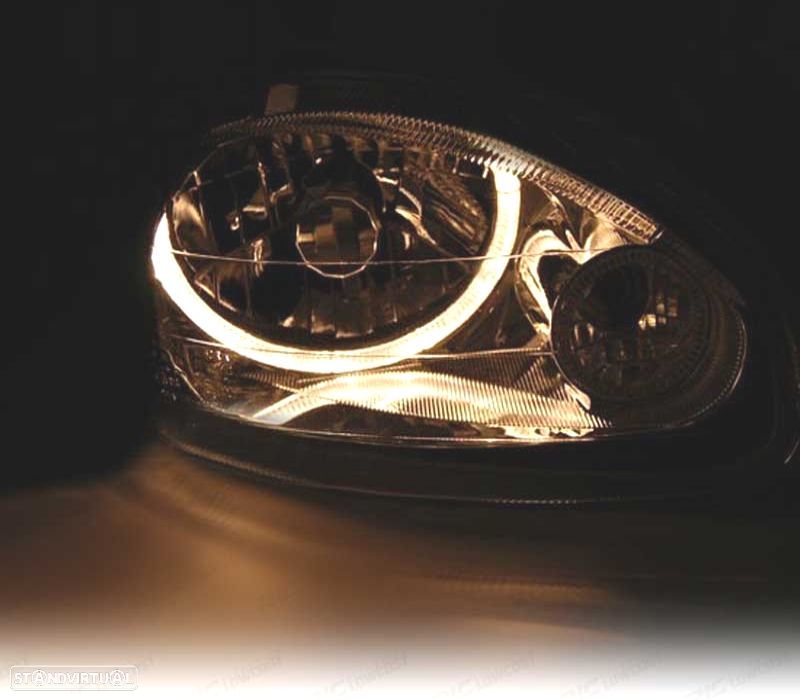 FARÓIS OPEL CORSA B 93-00 ANGEL EYES CROMADOS - 3