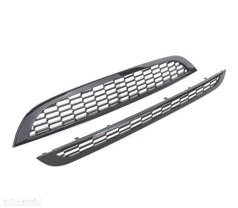 GRELHA FRONTAL PARA MINI COOPER S 01-06 PRETO BRILHANTE - 4