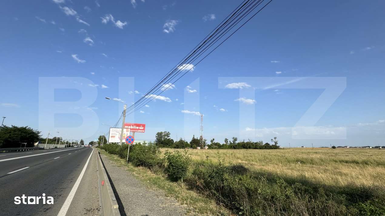 Teren intravilan 42.000 mp, deschidere 133 m la DE574, zona Aeroportul - Imagine principală: 2/3