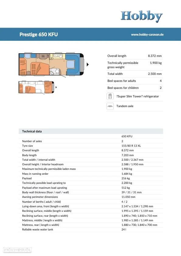 Hobby Prestige PRESTIGE 650 KFU - 29