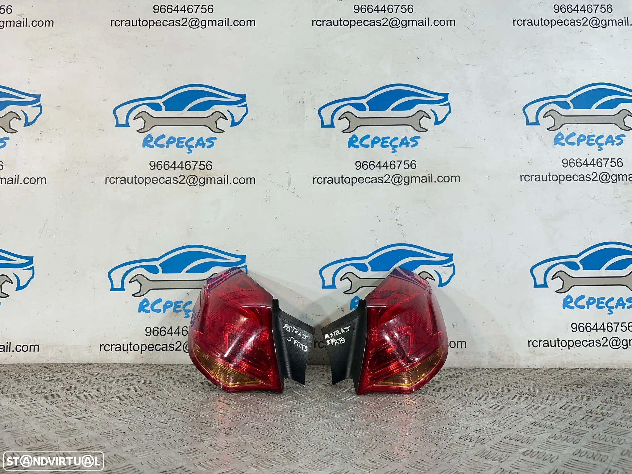 .Conjunto Farolins Led Tras Traseiro Direito Esquerdo Original GM Opel Astra J 13306460 13306459 2009 - 2015 - 2