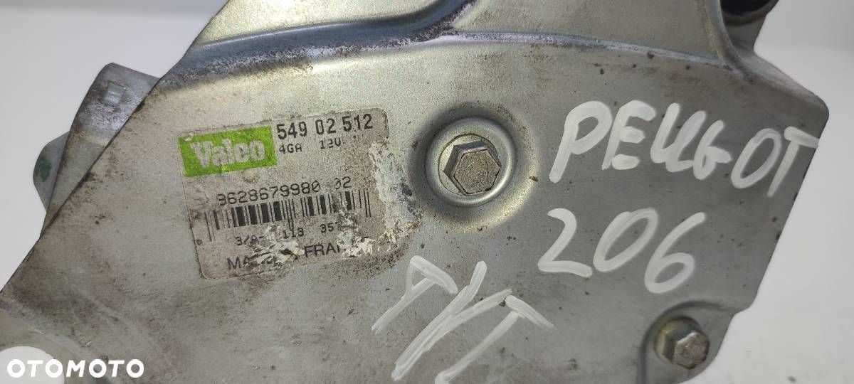 SILNICZEK WYCIERACZKI TYŁ TYLNEJ KLAPY BAGAŻNIKA PEUGEOT 206 HB 4D - 4