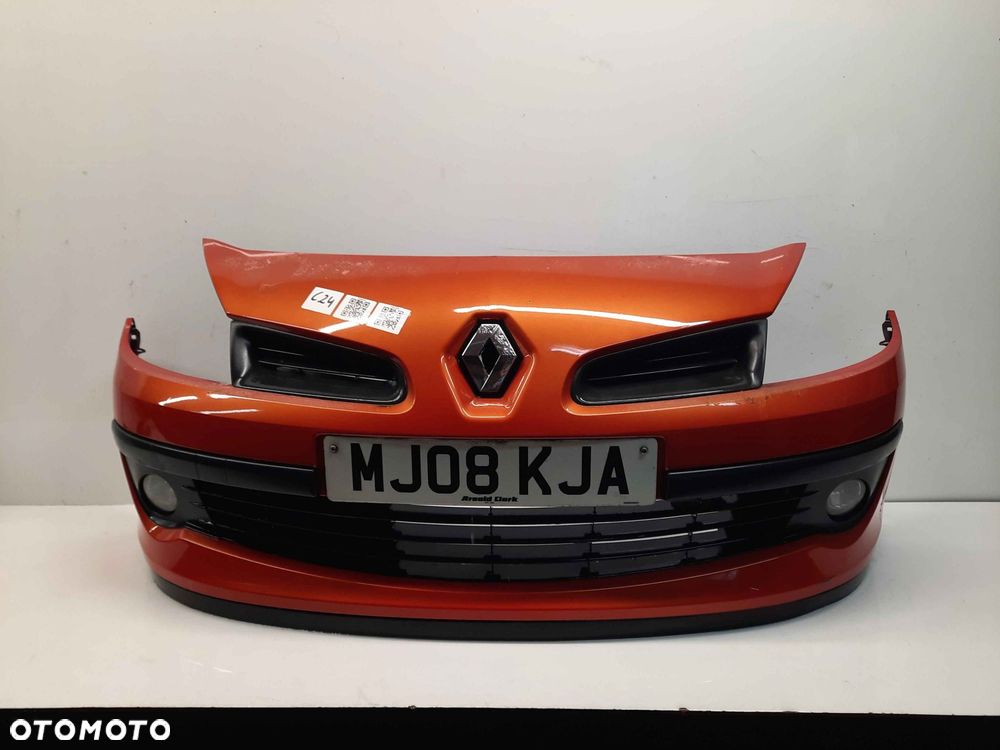 ^ ZDERZAK PRZÓD PRZEDNI RENAULT CLIO 3 III TEB76 BORDO BORDOWY HALOGENY - 1