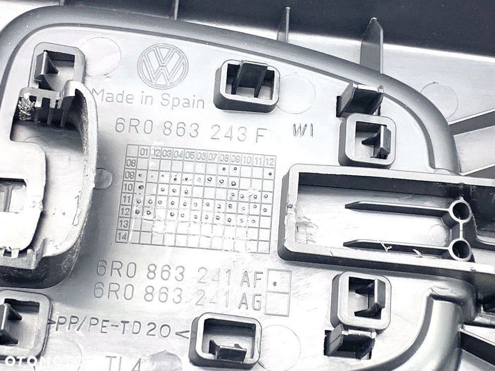 TUNEL ŚRODKOWY  VW POLO V (6R1, 6C1) 2009 - 2022 1.2 44 kW [60 KM] benzyna 2009 - 2022 6R1863680D - 6