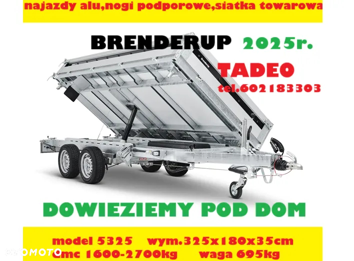 Brenderup TT5325ATB2700 KIPER + najazdy, podpory - 2