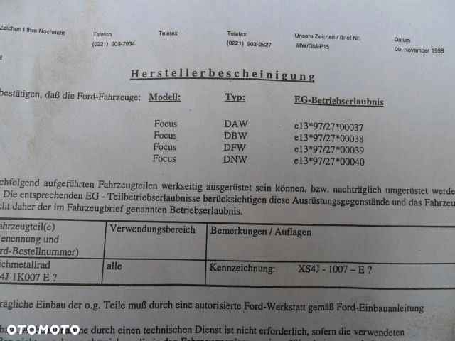 FORD FOCUS RS FELGA 15 nowa oem xs4j1k007hb - 7