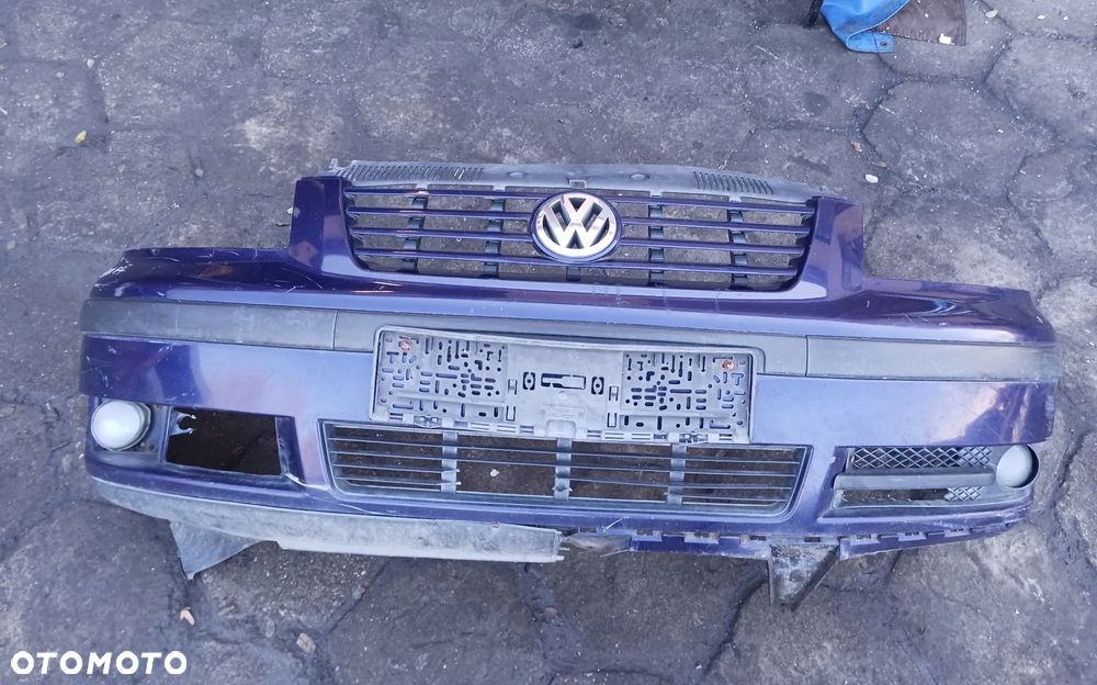 Zderzak przód przedni Volkswagen Sharan 1 I FL LIFT polift niebieski błękitny KOMPLETNY grill atrapa dokładka halogen - 1