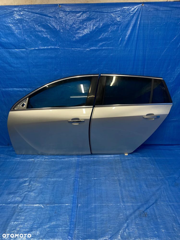 OPEL INSIGNIA A DRZWI LEWE LEWY PRZÓD PRZEDNIE TYŁ TYLNE SREBRNE Z176 KOMPLETNE - 1