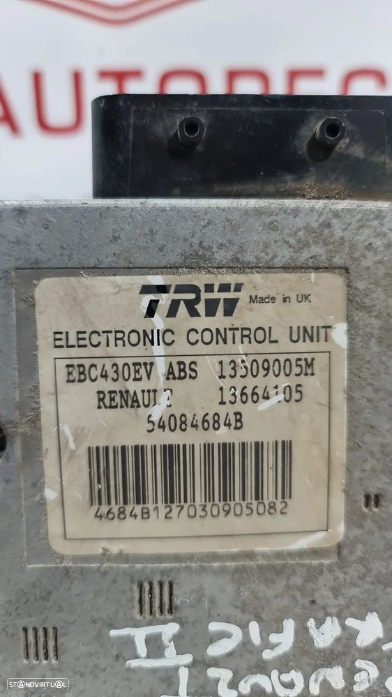 Módulo ABS Renault Trafic ou Opel Vivaro 8200343525 93852852 13664105 1350900M 54084684B 4684B12703000905082 EBC430EV Original - 3