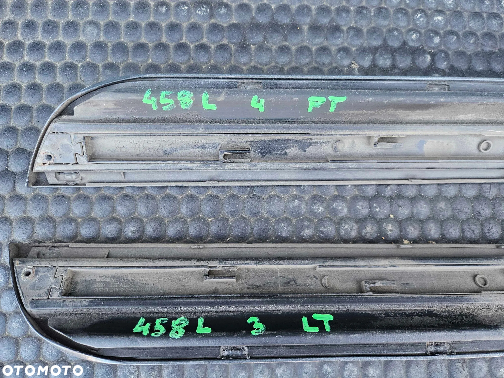 Listwa Listwy Drzwi S-Line Dolne Srebrne Komplet Audi A4 B6 B7 Oryginalne - 28