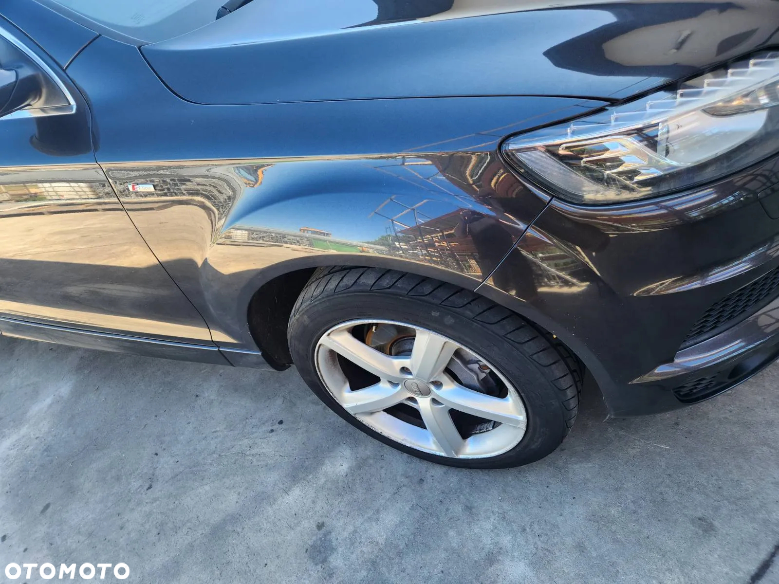 AUDI Q7 4L LIFT 09-15R KOMPLETNY PRZOD 3.0 S-LINE ZDERZAK LAMPY MASKA BLOTNIKI PAS BIALY LZ7L - 6