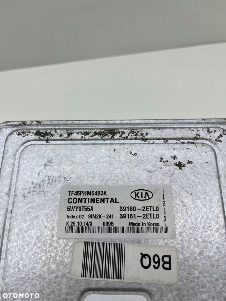 KIA OPTIMA III 2.0B G4NE HYBRYDA KOMPUTER STEROWNIK SILNIKA ECU 39160-2ETL0 - 4