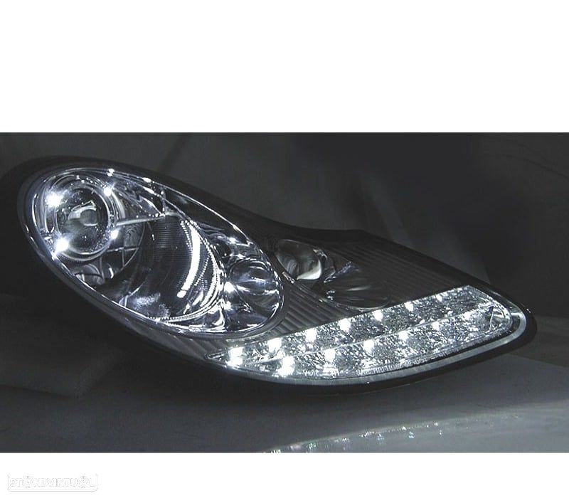FARÓIS PORSCHE BOXSTER 96-04 NEW LED EDITION CROMADOS - 3