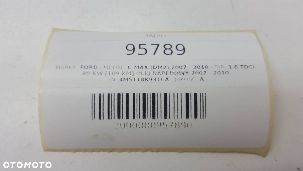 RADIO ODTWARZACZ CD FORD C-MAX MK1 4M5T18K931CA - 7