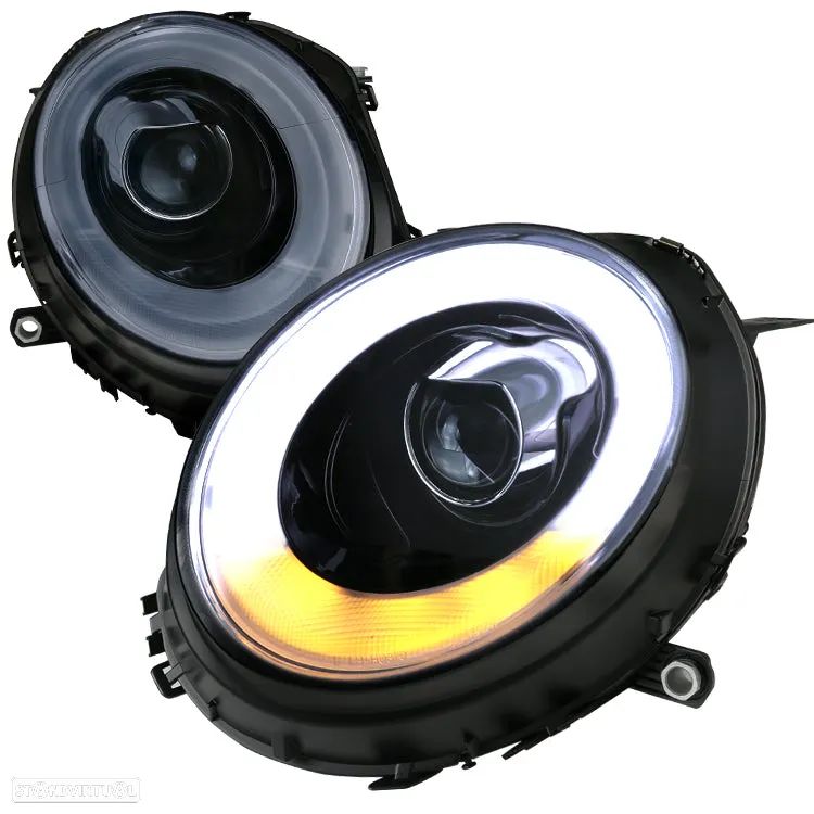Faróis MINI R55 R56 R57 (2006 a 2010) Look Xenon - 1