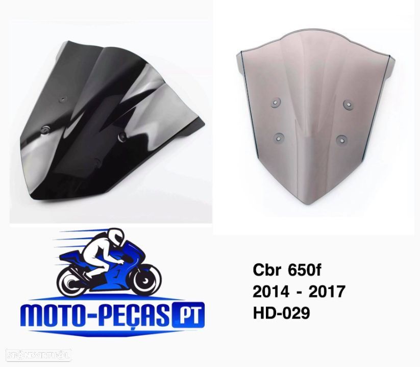 viseira honda cbr 650f ano 2014 a 2017 vidro bolha - 1
