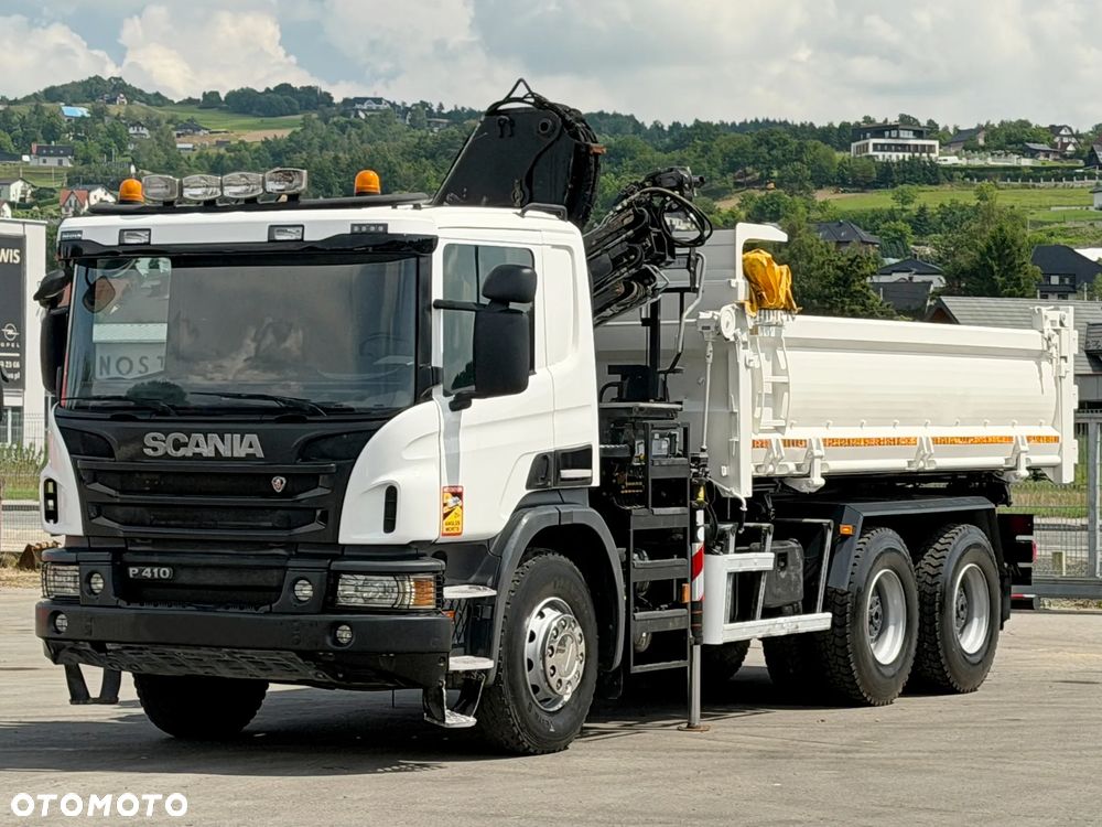 Scania P 410 * WYWROTKA 5,05 m + BORDMATIC + HIAB 144 B-3 HIDUO + PILOT*6x4 - 6