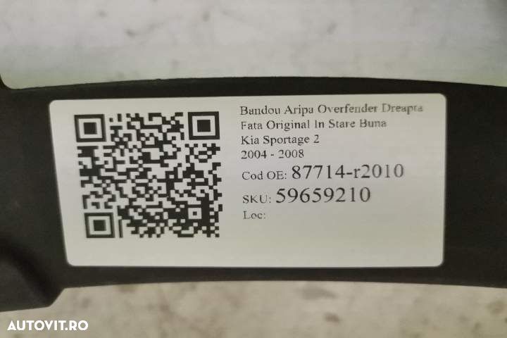 Bandou Aripa Overfender Dreapta Fata Original In Stare Buna Kia Sporta - 7