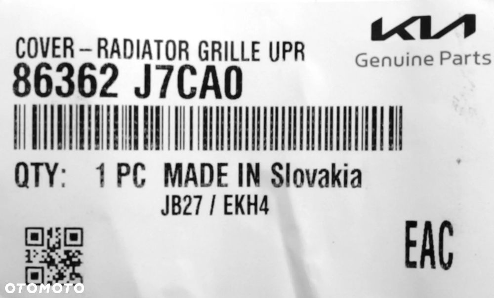 KIA X-CEED 2019 - 2023 zderzak grill zamek OSŁONA PASA XCEED NOWA ORYGINAŁ - 4