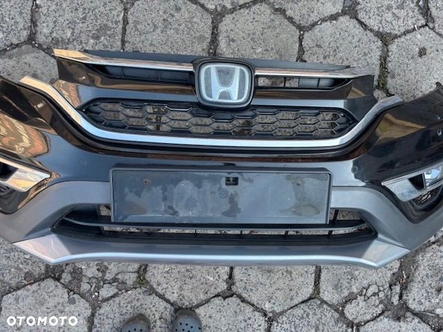 honda cr-v iv zderzak przedni atrapa pod radar czujniki pdc halogeny lift - 9