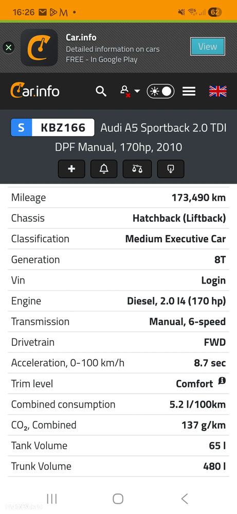 Audi A5 Sportback 2.0 TDI DPF - 7