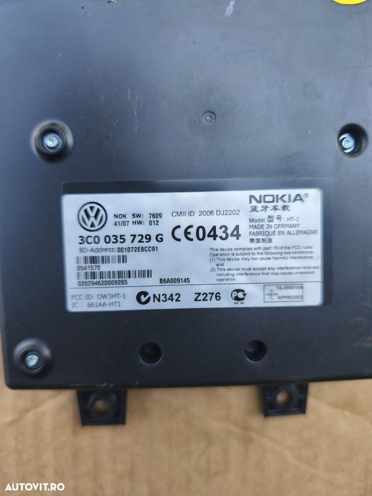 Unitate modul calculator bluetooth Vw Passat B6 7L6035730 3C0035729E - 5