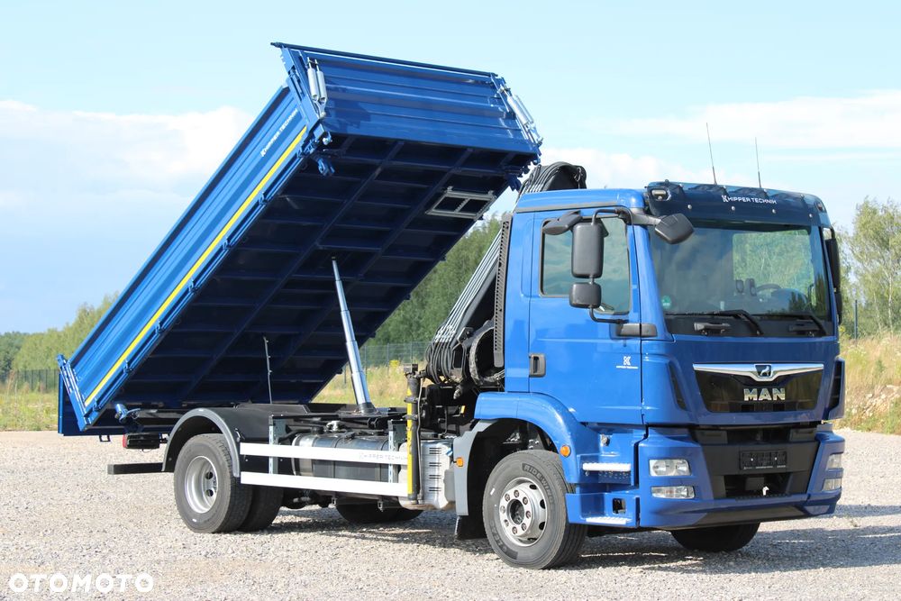 MAN TGM 15.290 Nowy 3-stronny WYWROT Żuraw HDS Hiab 099 BS-2 HiDuo Sterowanie radiowe 5,6 funkcja Kiper Wywrotka - 17