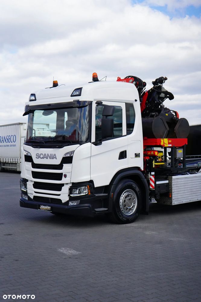 Scania G 410 / E 6 / 8 X 4 / HDS + HAKOWIEC / TRIDEM / CNG / RETARDER / FASSI F 215 - 31