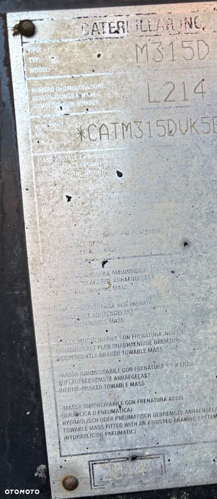 Caterpillar M315D rok 2014r M316D 12mtg ZEPPELIN GERMANY - 13