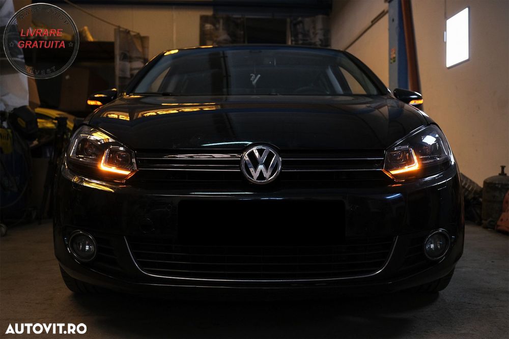 Faruri LED VW Golf 6 VI (2008-2013) Facelift G7.5 Look Silver Semnalizare Secventi- livrare gratuita - 17