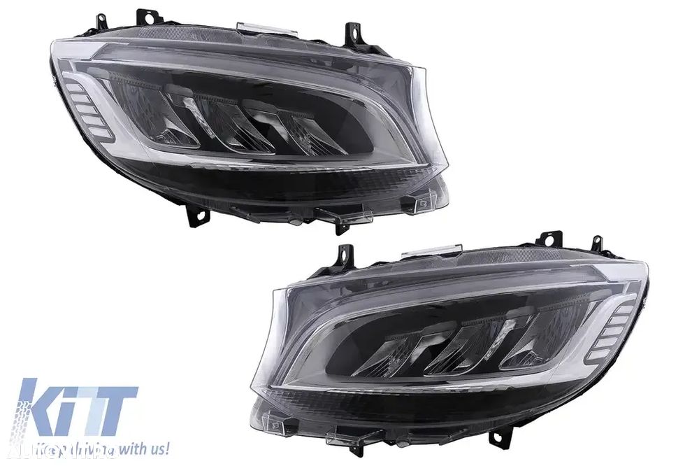Faruri Full LED Mercedes Sprinter W907 Halogen (2019-2023) Negru - 1