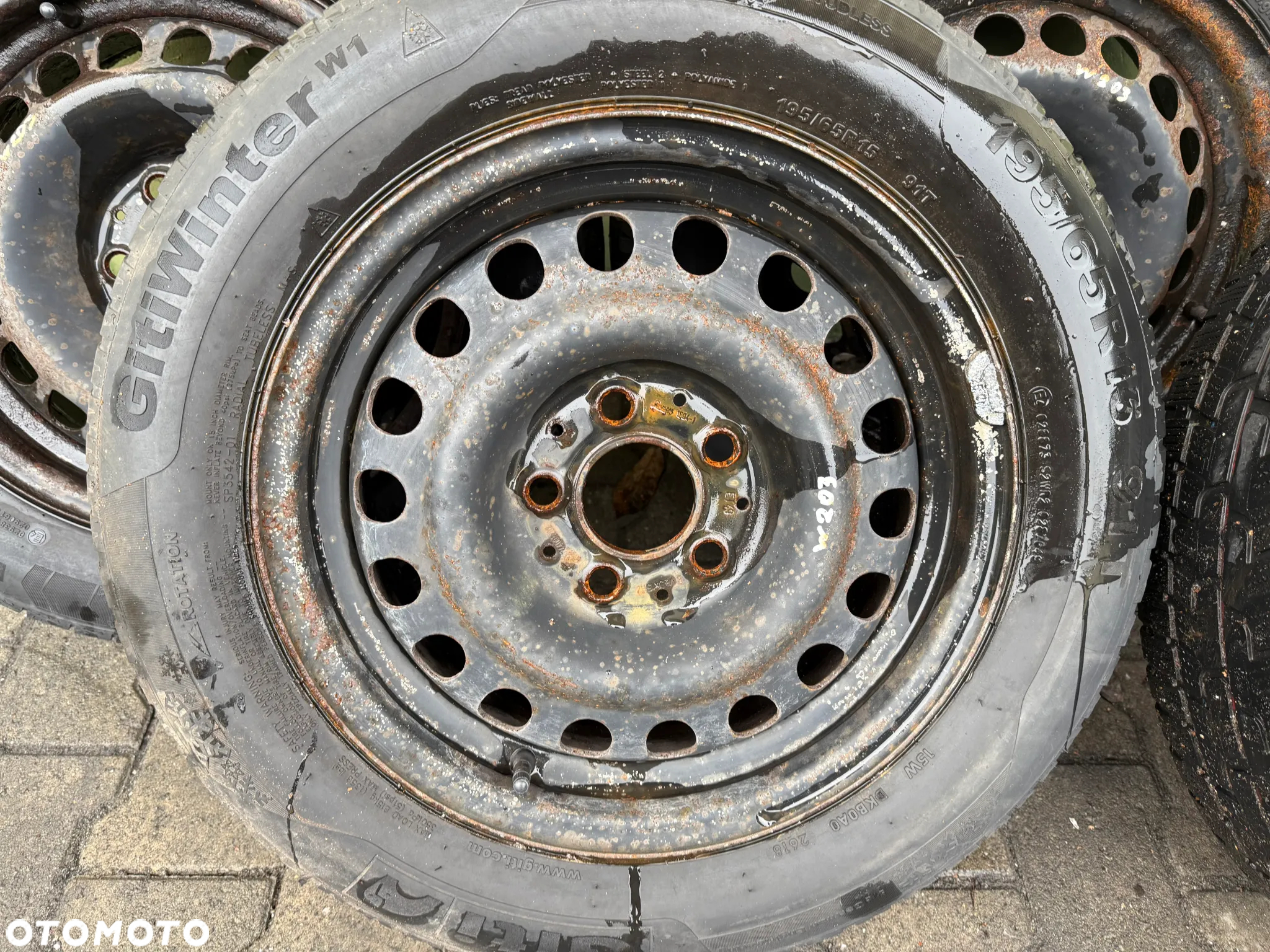 Mercedes C W203 komplet felg stalowych 15" ET31 5 szt. A2034000002 - 5