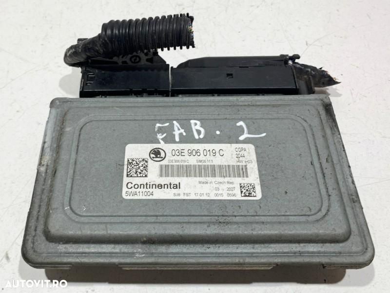 Calculator motor ecu Skoda Fabia 2 facelift (2010-2014) 1.2 benzina CGPA 03E906019C - 1