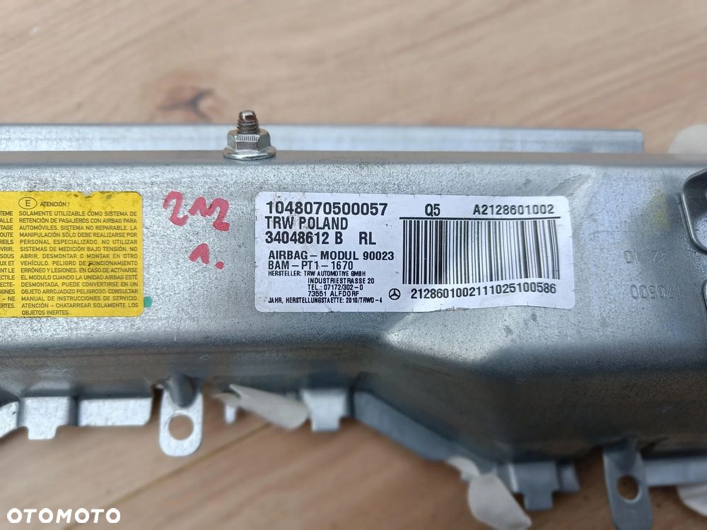 MERCECES W207 W212 W218 PODUSZKA AIRBAG KOLAN KOLANOWA A2128601002 - 3