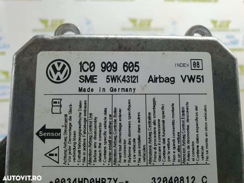 Calculator airbag 1c0909605 5wk43121 Volkswagen VW Transporter T5 [20 - 4