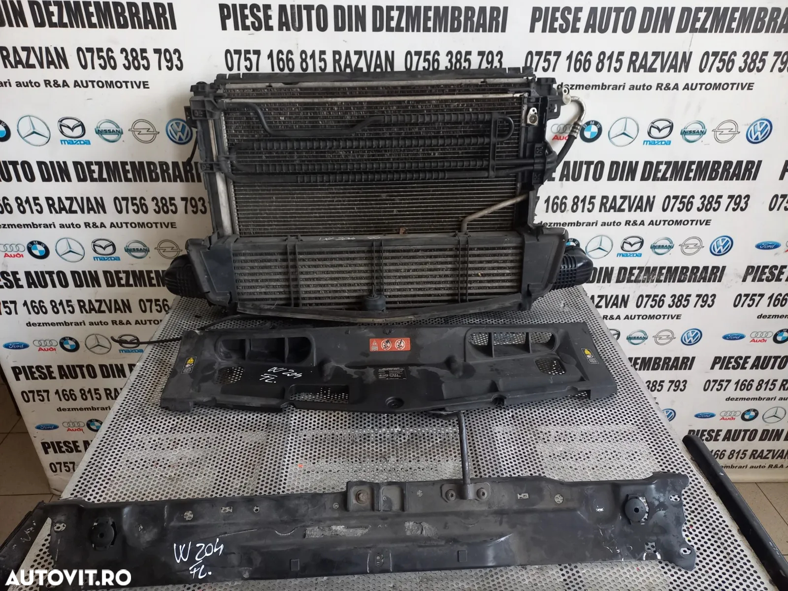Grup Radiatoare Radiator Apa Clima Intercooler Termocupla Traversa Capota Trager Mercedes C Class W - 6