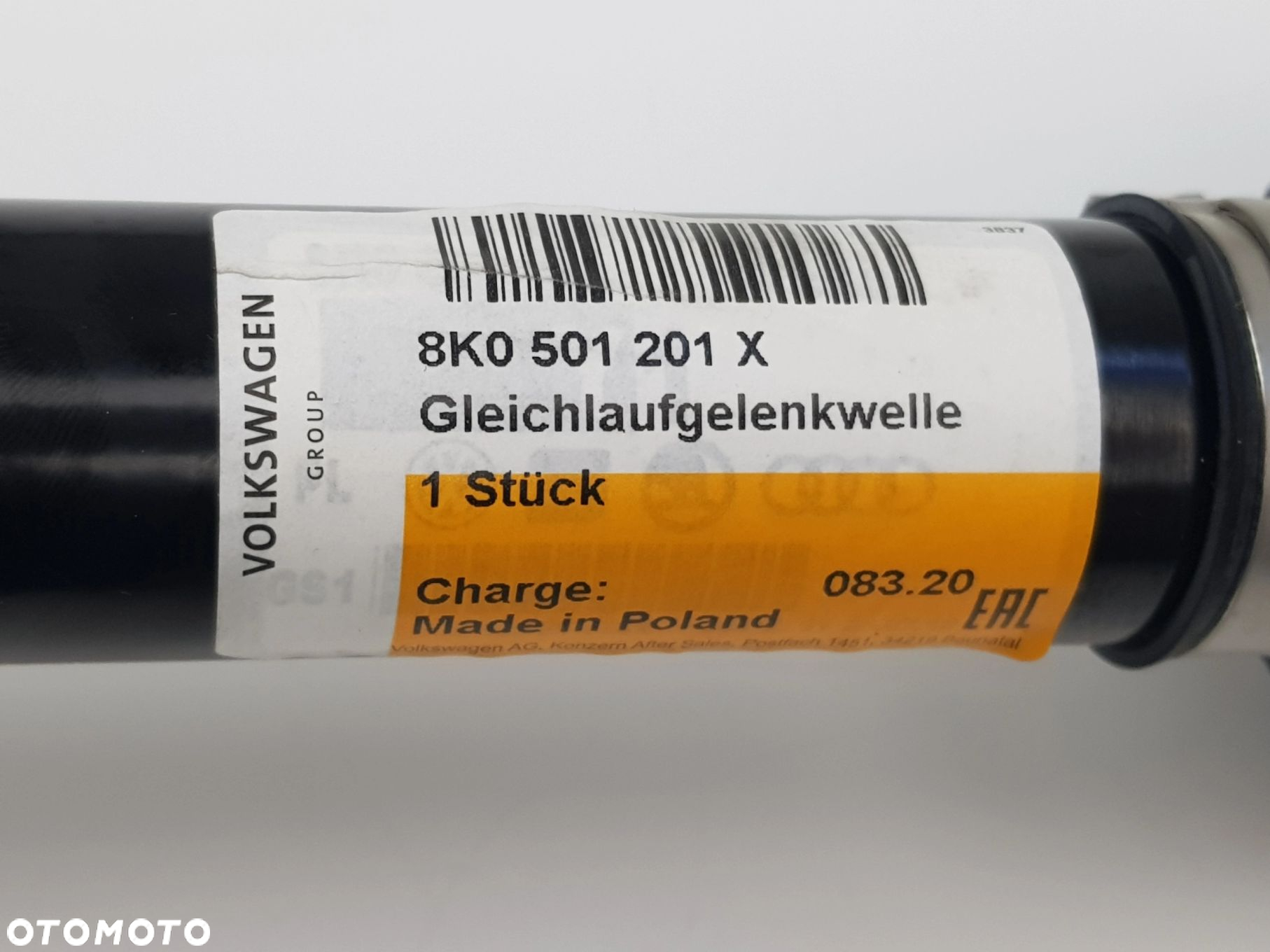NOWA ORYGINALNA Półoś Lewa Tylna Audi A4 B8 A5 8T 8K0501201X - 5