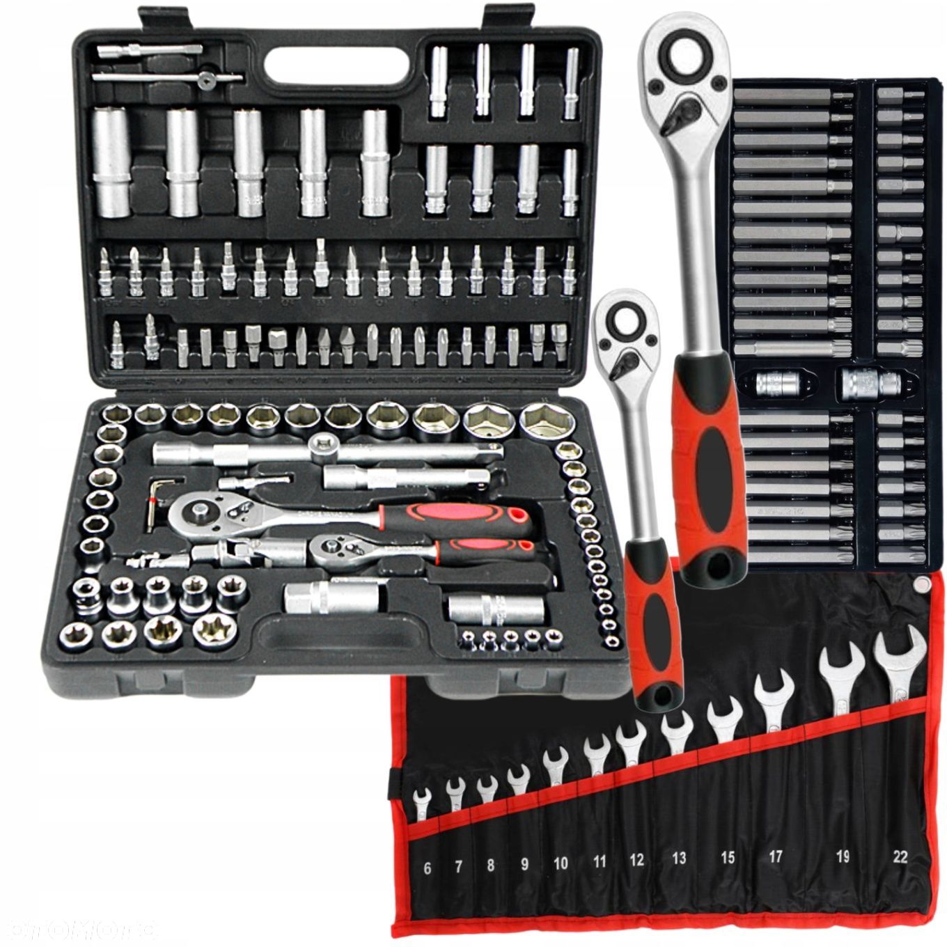 ZESTAW NARZĘDZIOWY 108el KLUCZY NASADOWE  KLUCZE PŁ-OCZ 12el TORX 40el - 1