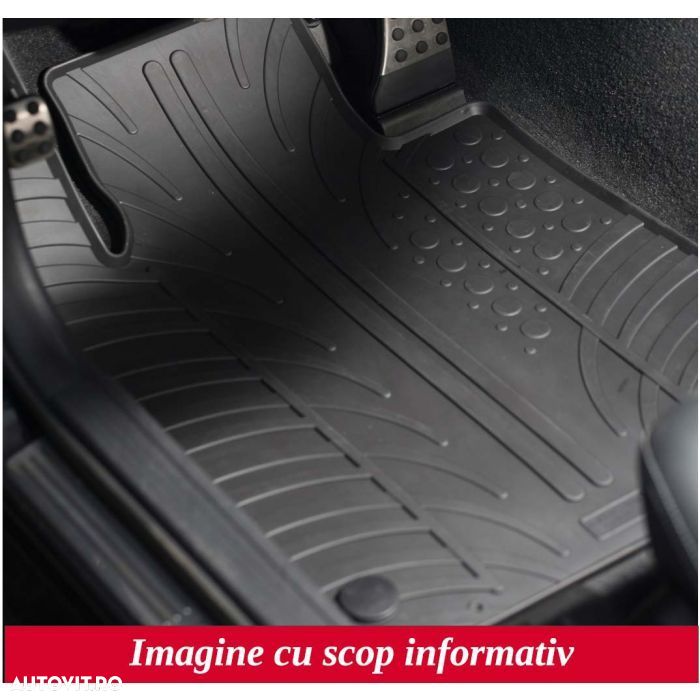 Set covorase auto din cauciuc Toyota Aygo X Hatchback 03.2022-, (5 usi, Manual/ Automat), Negru, Gledring, 4 buc. - 3