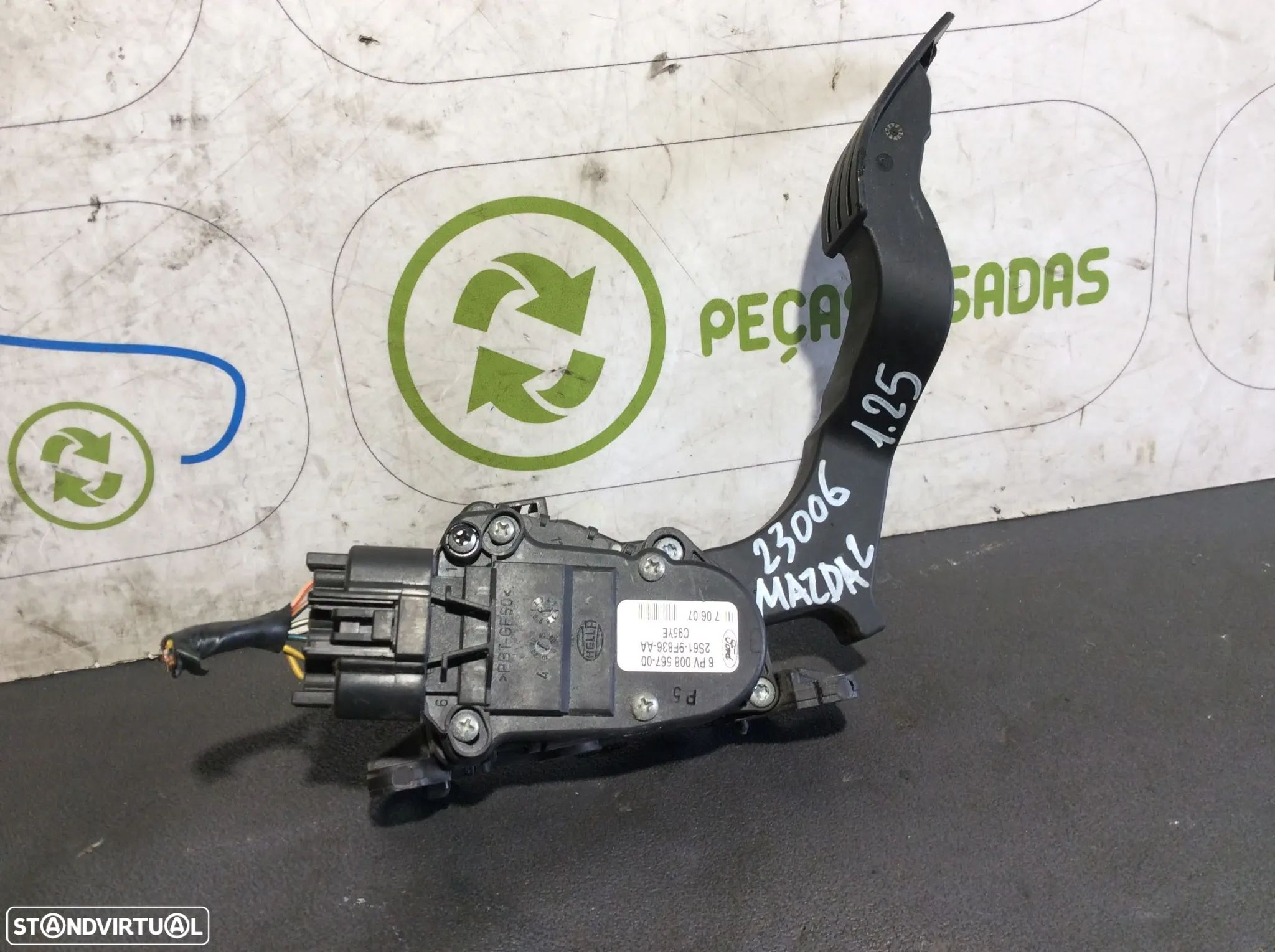 Pedal Acelerador  Mazda2 1.2 75cv ano 2003 a 2007  6PV008567-002S61-9F836-AA - 1