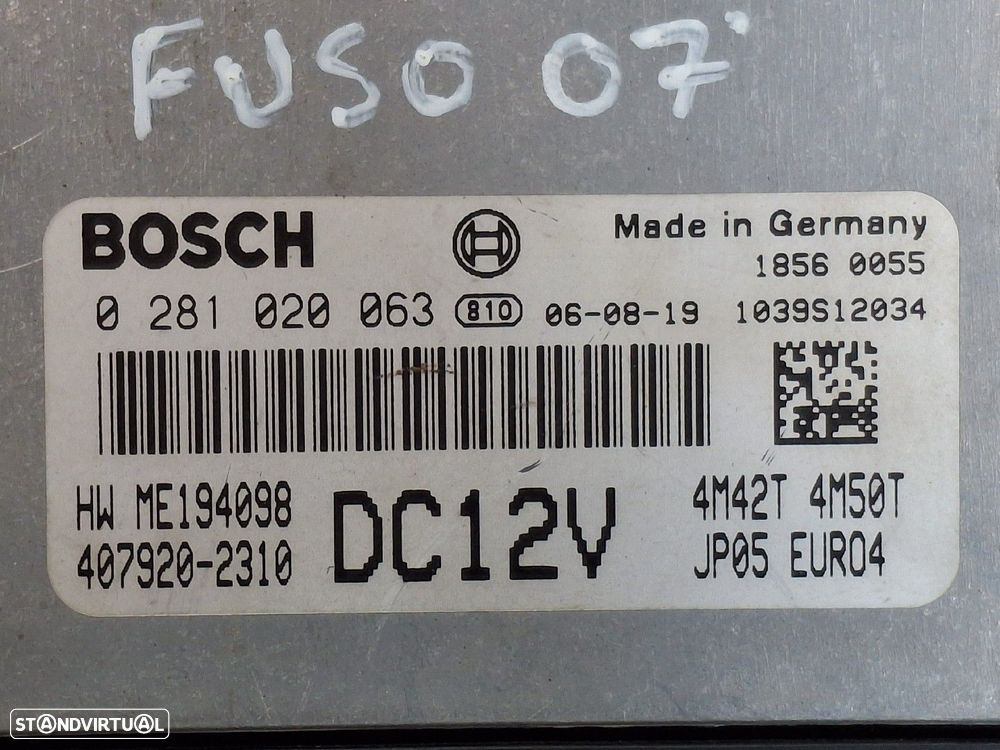 Centralina Do Motor Mitsubishi Canter Camião De Plataforma/Chassis (Fb - 3
