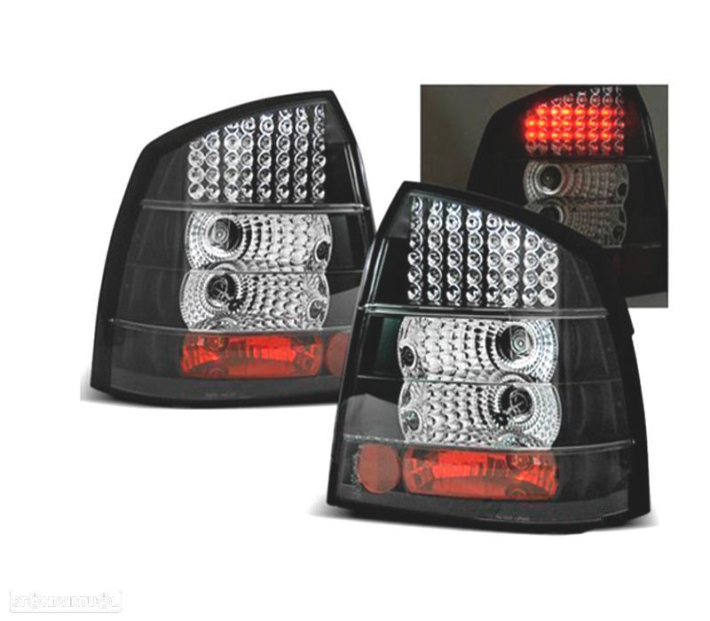 FAROLINS TRASEIROS PARA OPEL ASTRA 3P 5P 97-04 FONDO NEGRO - 1