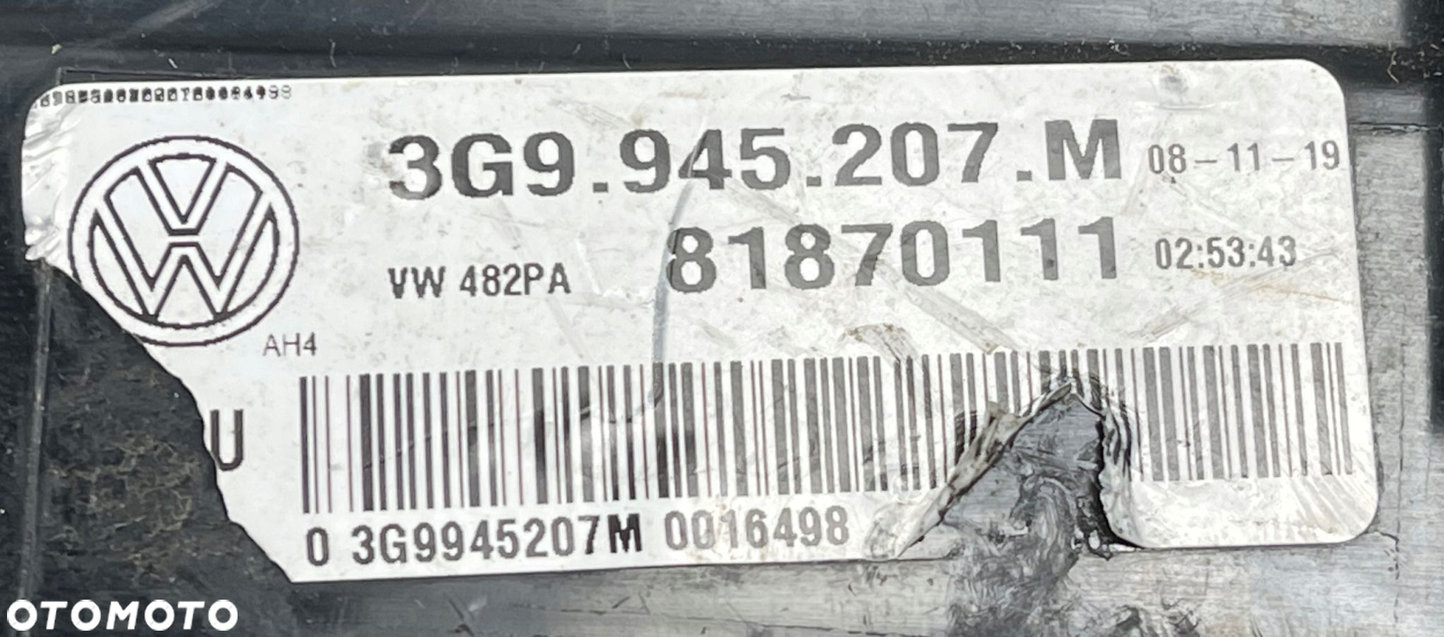 VW PASSAT B8 LIFT KOMBI R-LINE LAMPA LEWA TYŁ BŁOTNIKA 3G9945207M - 5