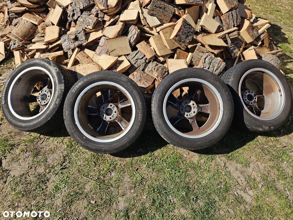 Alufelgi 5x112 R17 z oponami letnimi 225/50 otwór 66,6 - 9