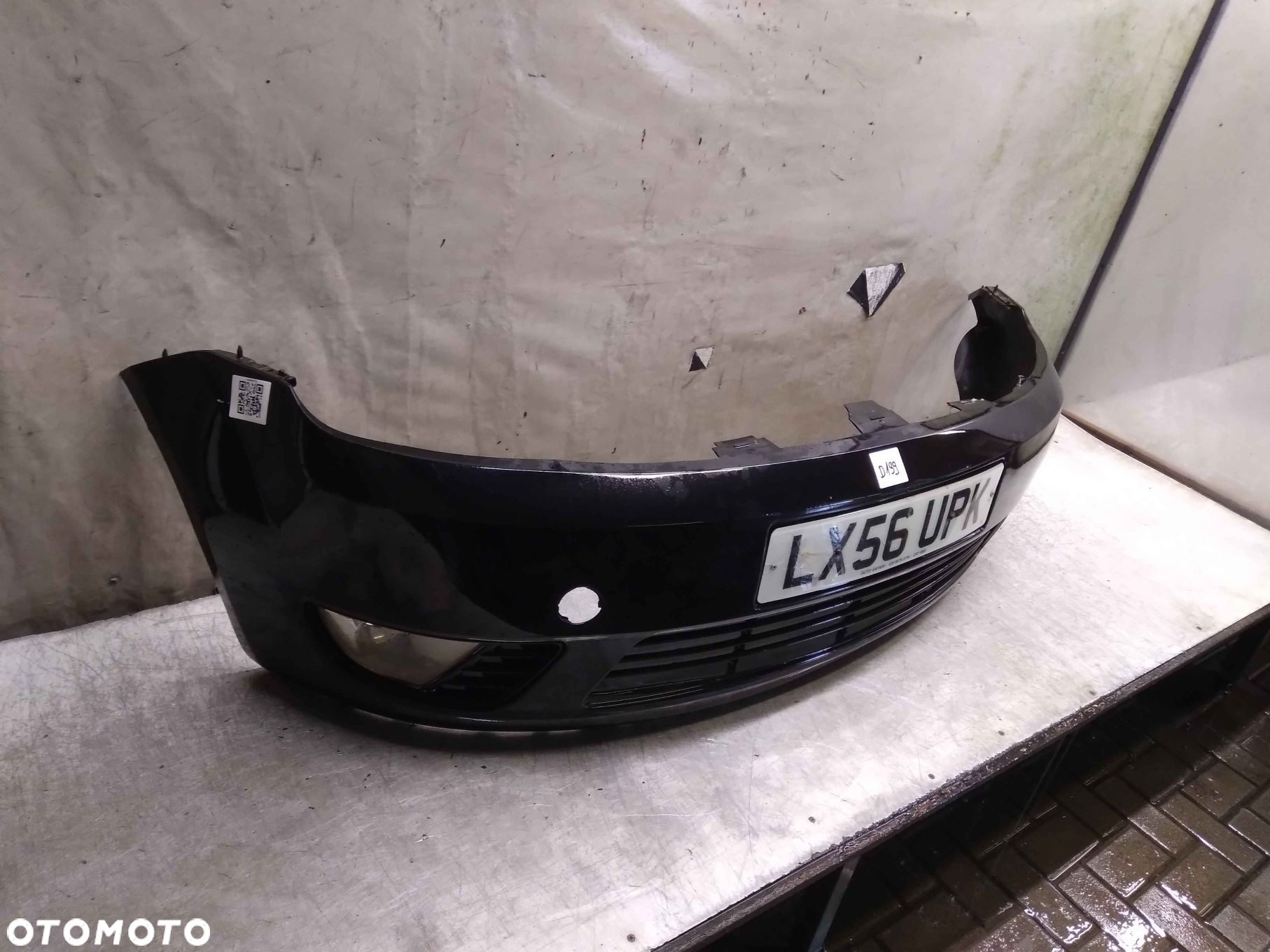 ^ ZDERZAK PRZÓD PRZEDNI FORD FIESTA MK.6 6 VI D2 CZARNY HALOGENY - 3