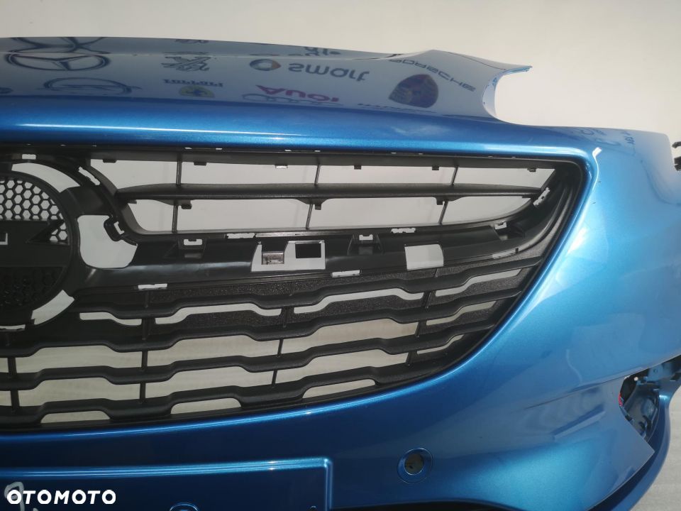 OPEL CORSA E NA 6 X PDC , BŁĘKITNY METALIK ZDERZAK PRZEDNI PRZÓD NR AUKCJI NZ519 - 11