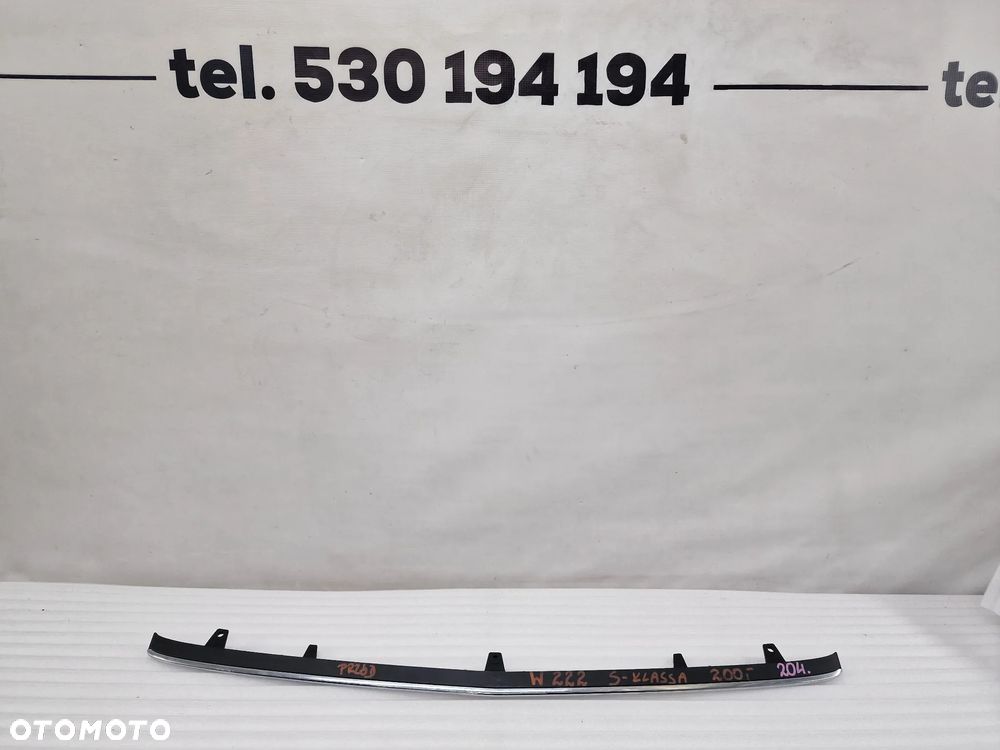 MERCEDES W222 S-KLASSA LISTWA / CHROM ZDERZAKA PRZEDNIEGO PRZÓD , NR A2228800108 , NR AUKCJI K204 - 1